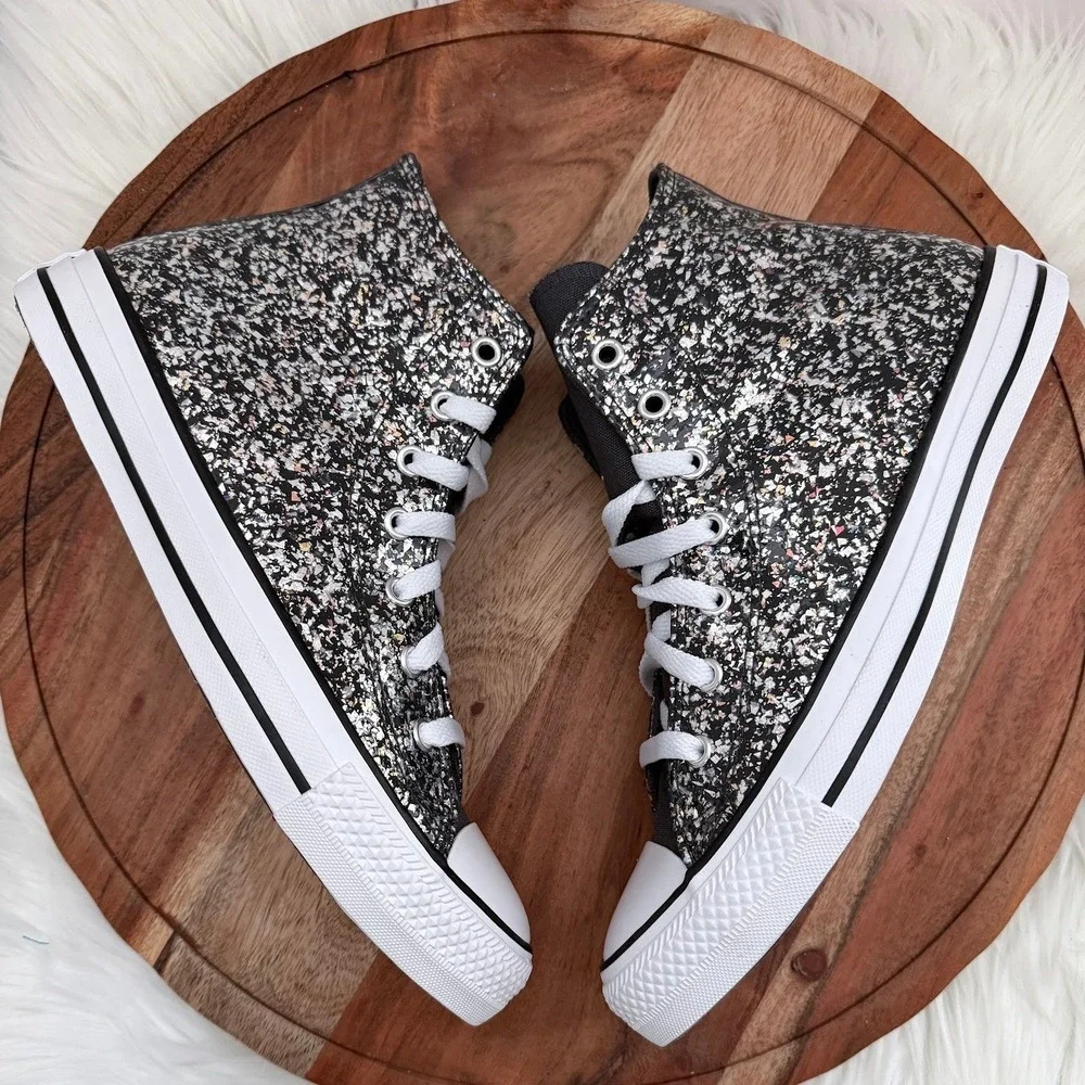 Converse Chuck Taylor All Star High Top Glitter Sparkle Sneakers Youth‎ Size 6